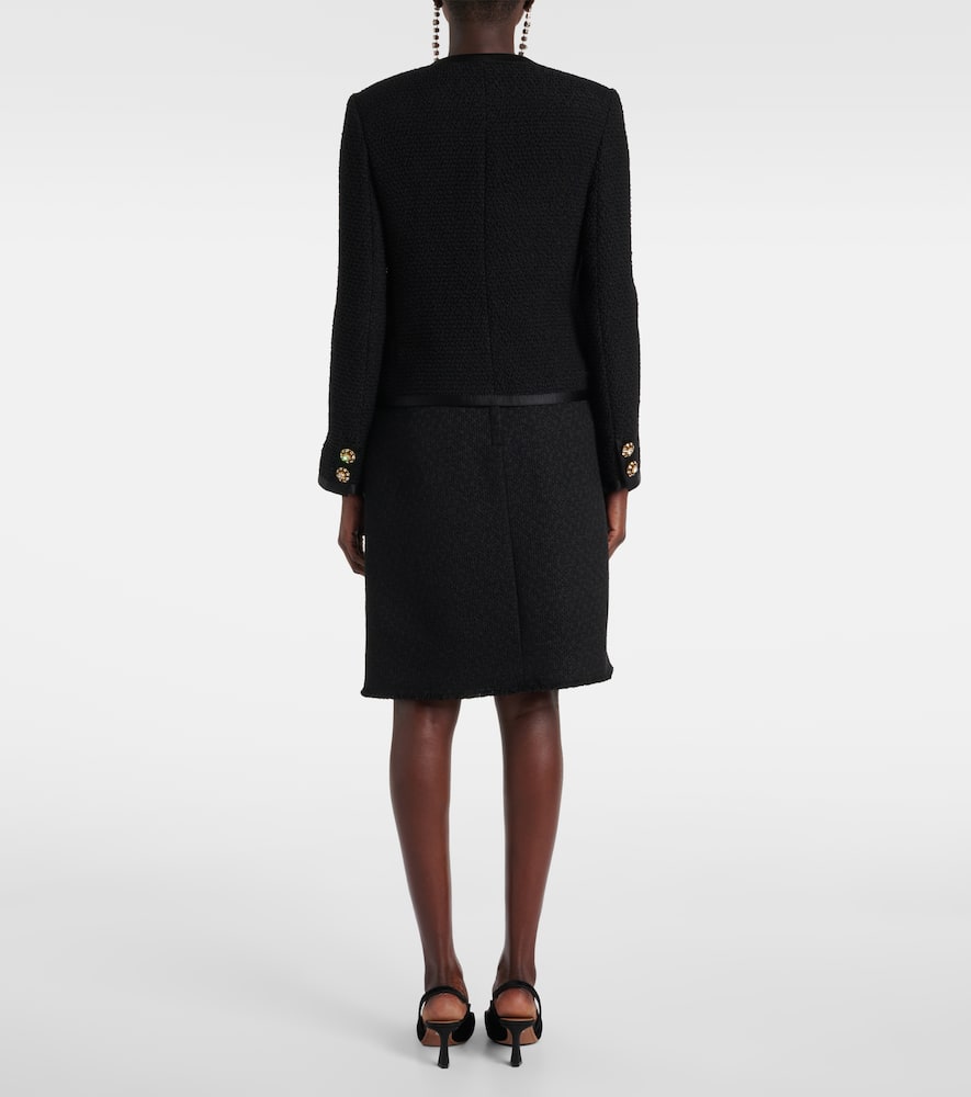 Wool and silk-blend tweed jacket