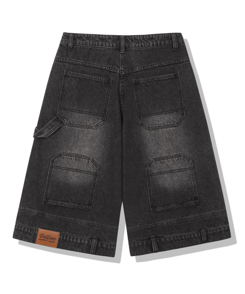 Cat Brush Washed Bermuda Denim Shorts