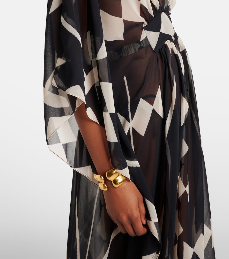 Printed georgette maxi dress