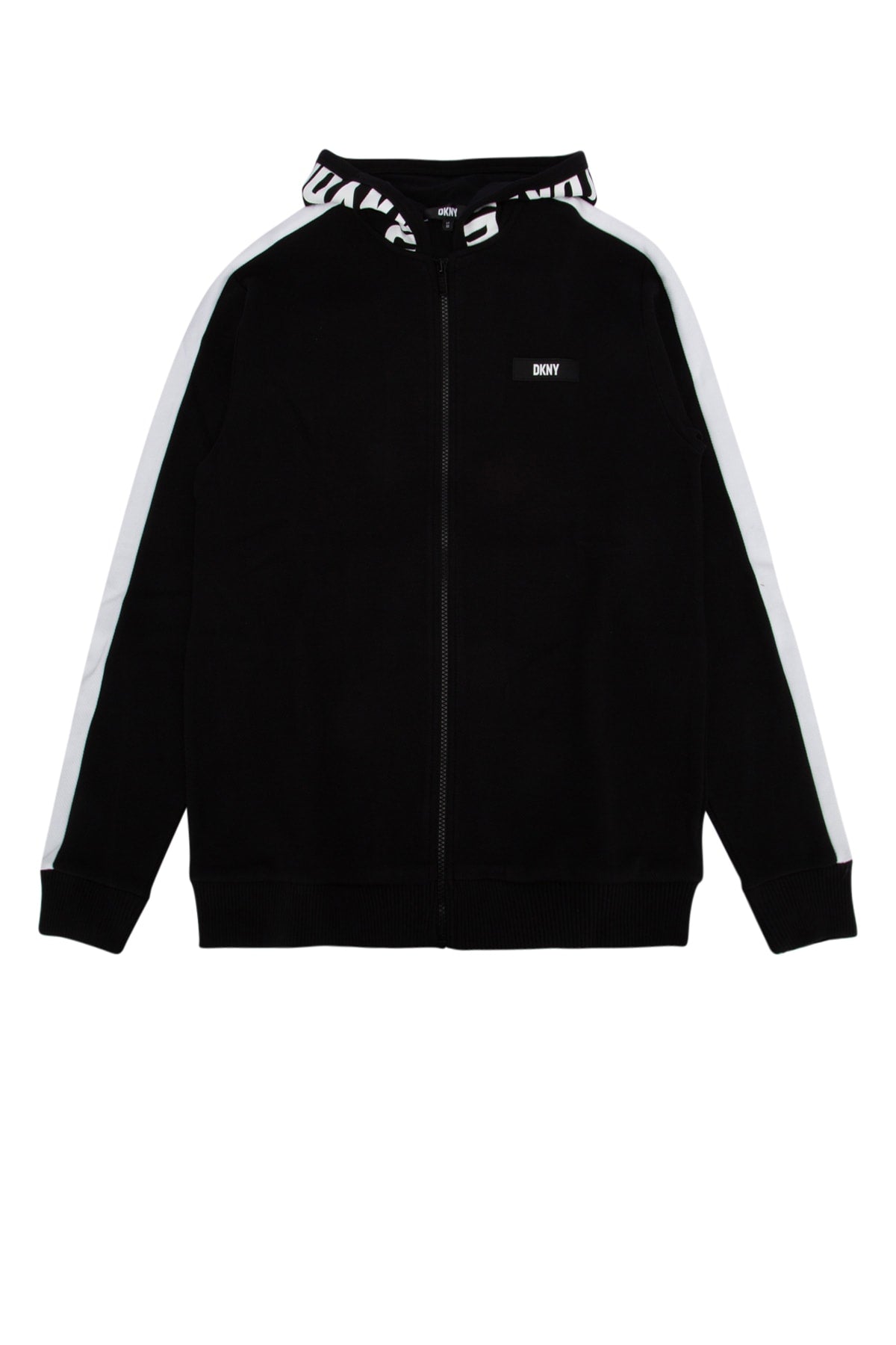 Color-block Knit Cardigan — Black