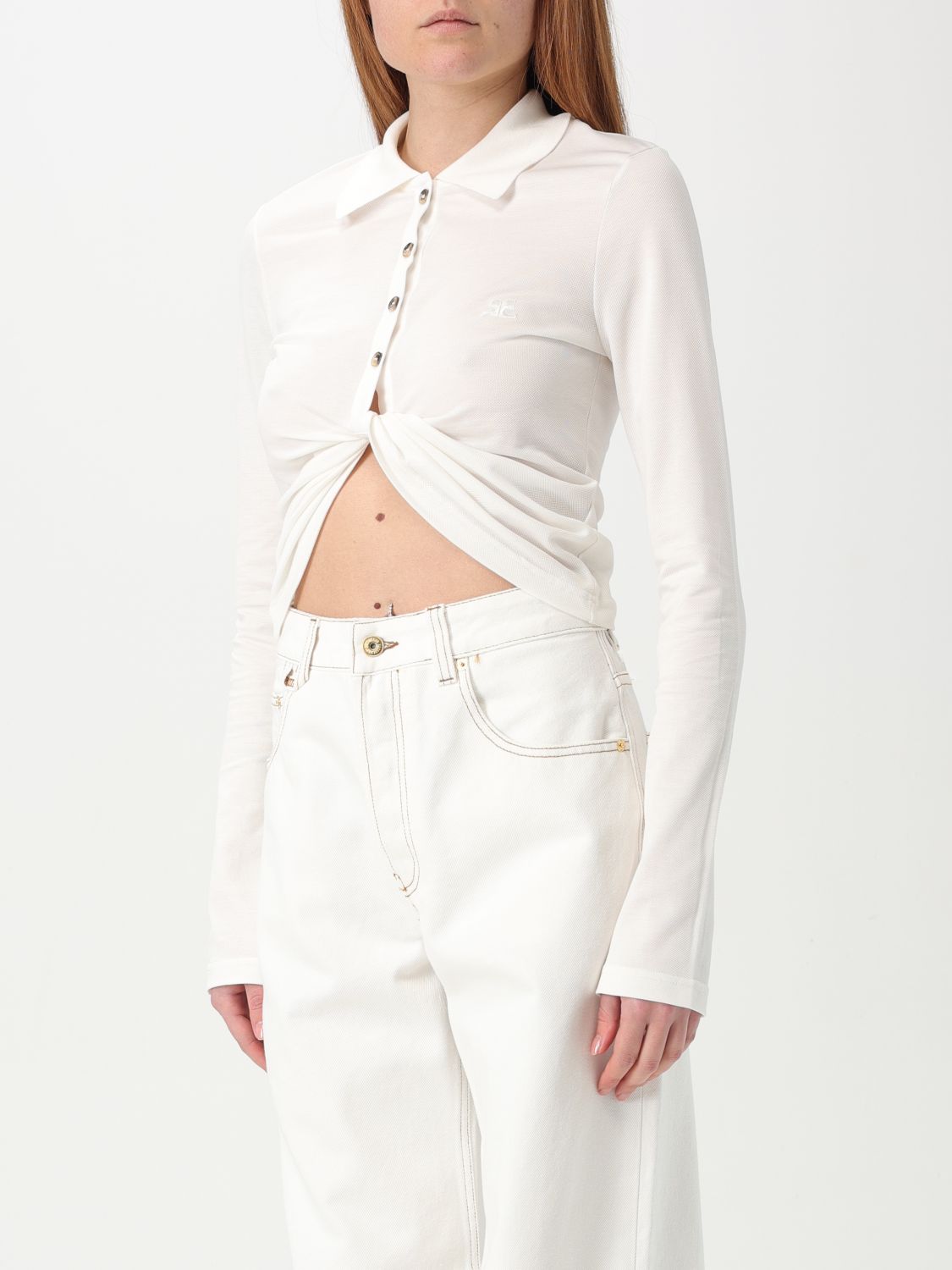 Polo Shirt COURRÈGES Woman color White