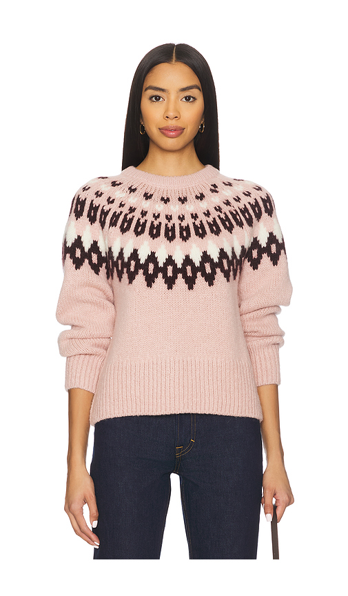 Veronica Beard Anne Fairisle Pullover in Pink. XS. Also in L, M