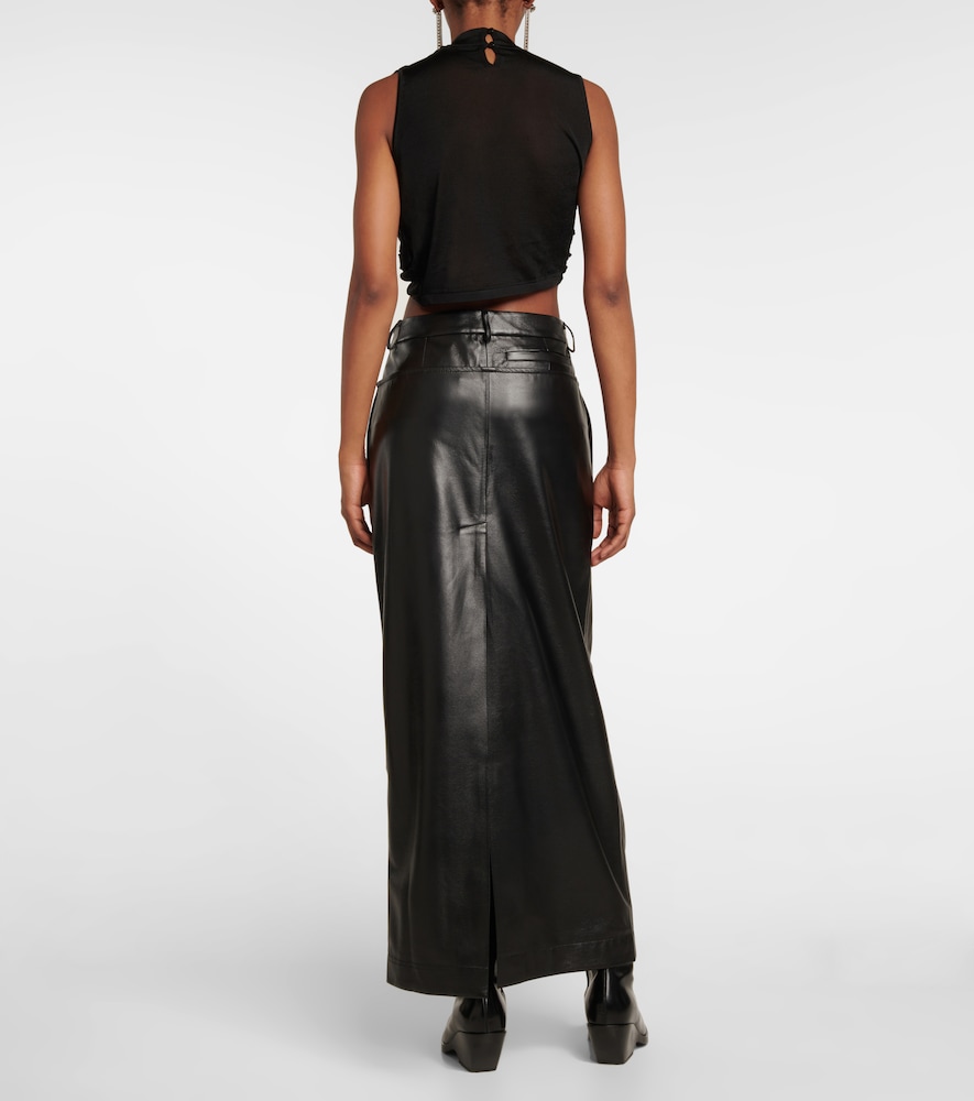 Elfi faux leather maxi skirt