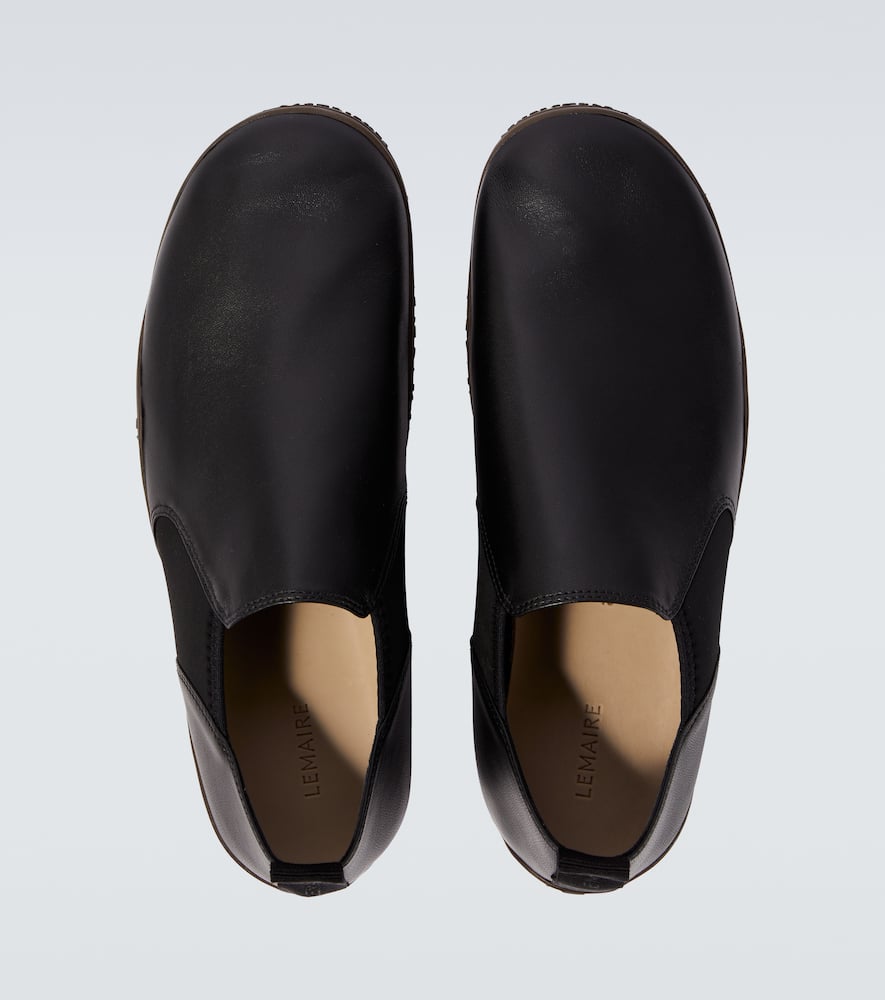 Vibram leather slip-on shoes