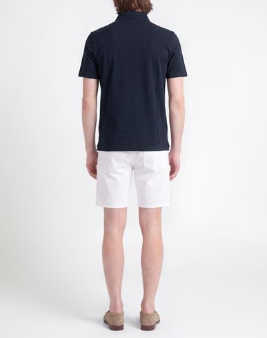 Man Polo shirt Navy Size 38 Cotton, Elastane