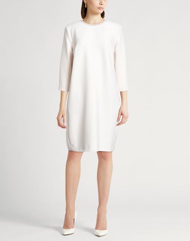 Woman Mini dress Ivory Size 6 Polyester, Viscose, Cotton, Elastane