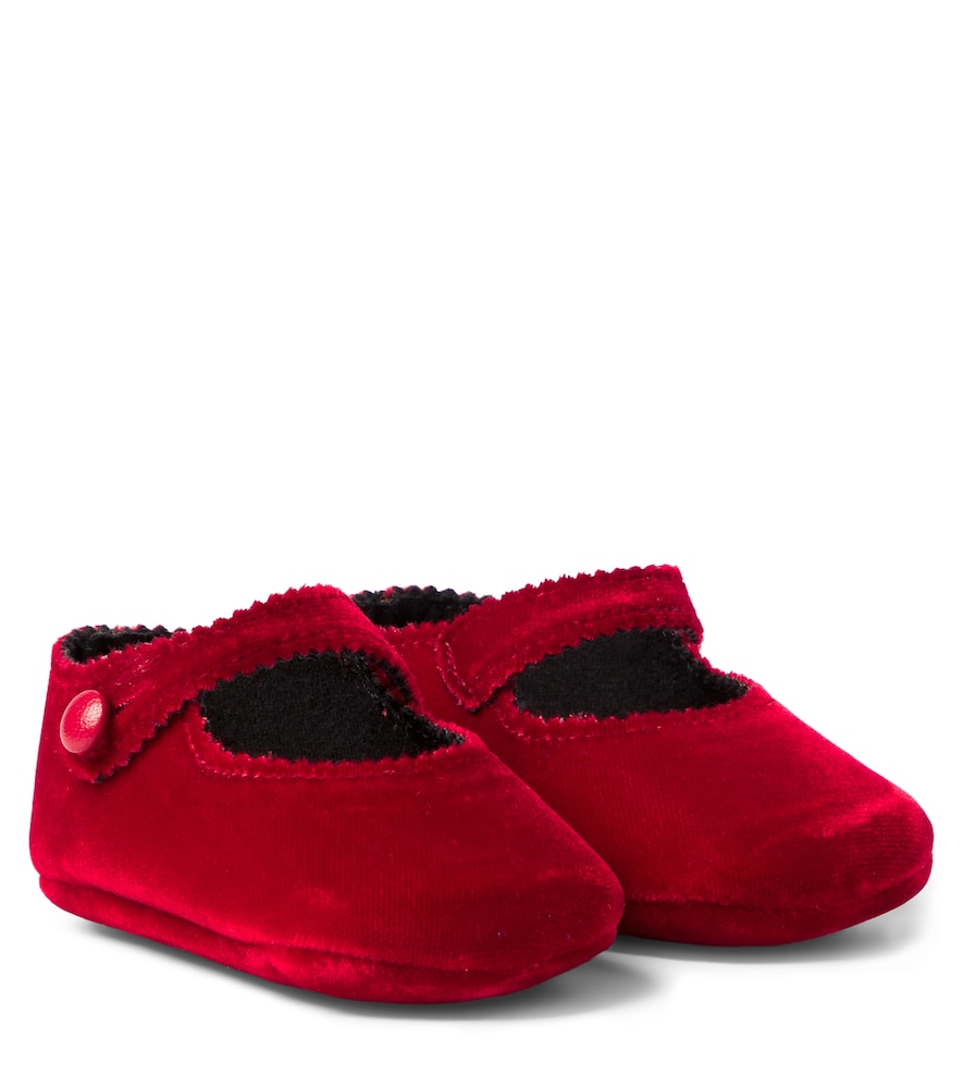 PèPè Baby velvet Mary Jane flats