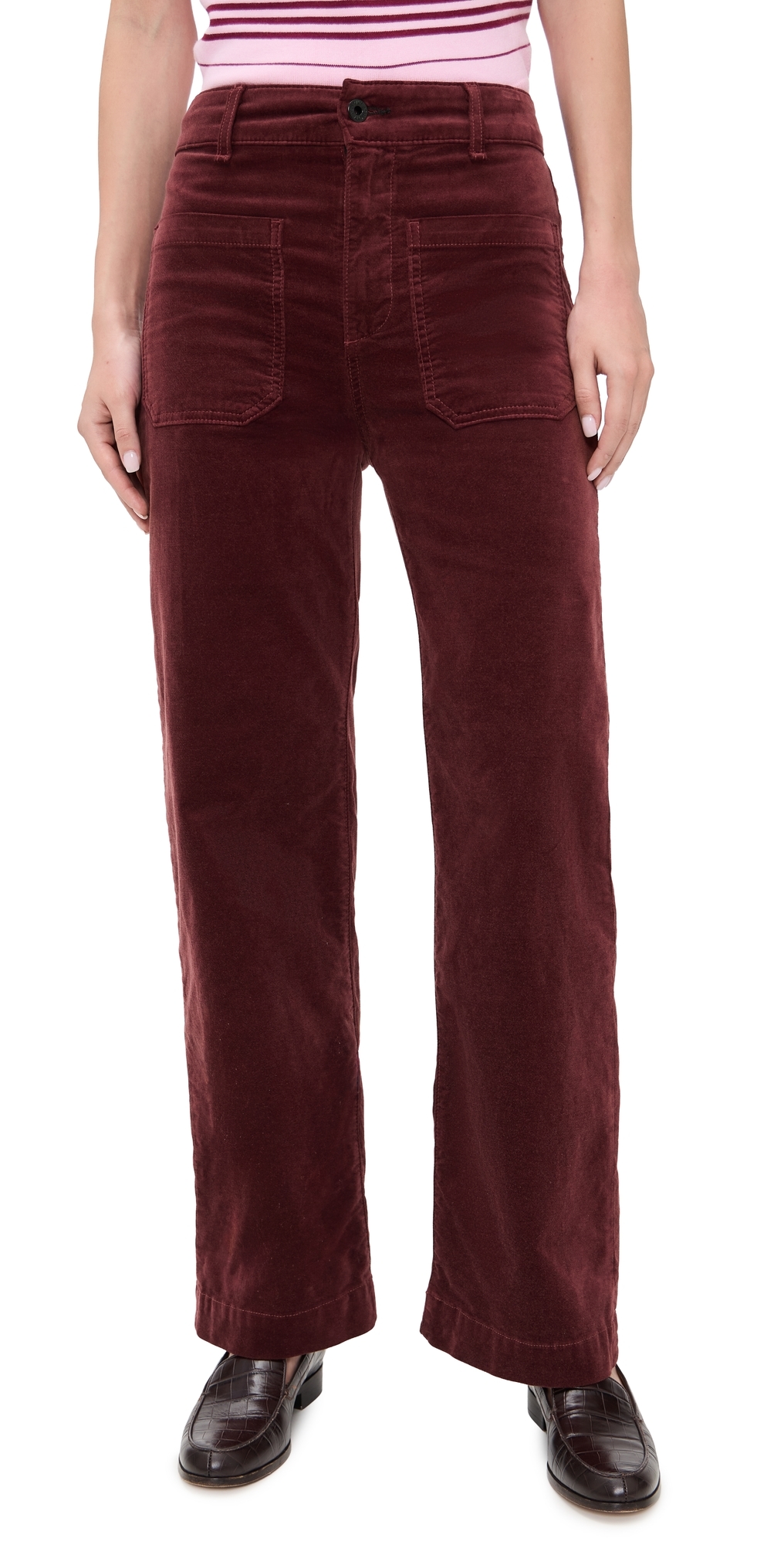 Sailor Velvet Pants Black Cherry