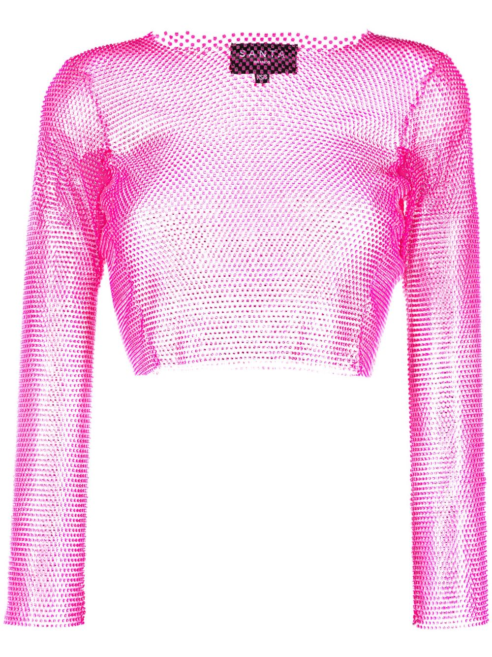 Rhinestone-embellished cropped top - Pink