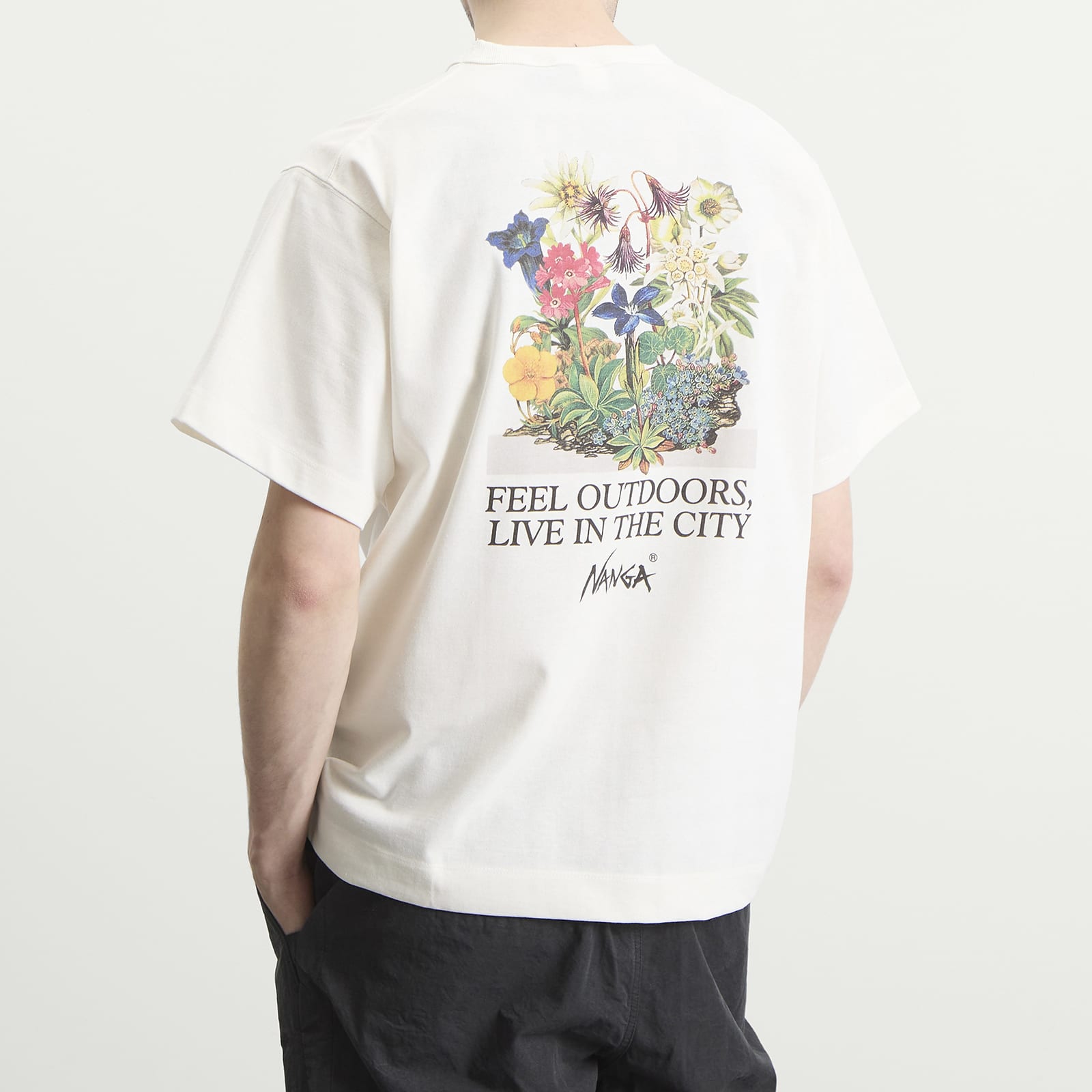 Men's Eco Hybrid Vintage Flower T-Shirt White
