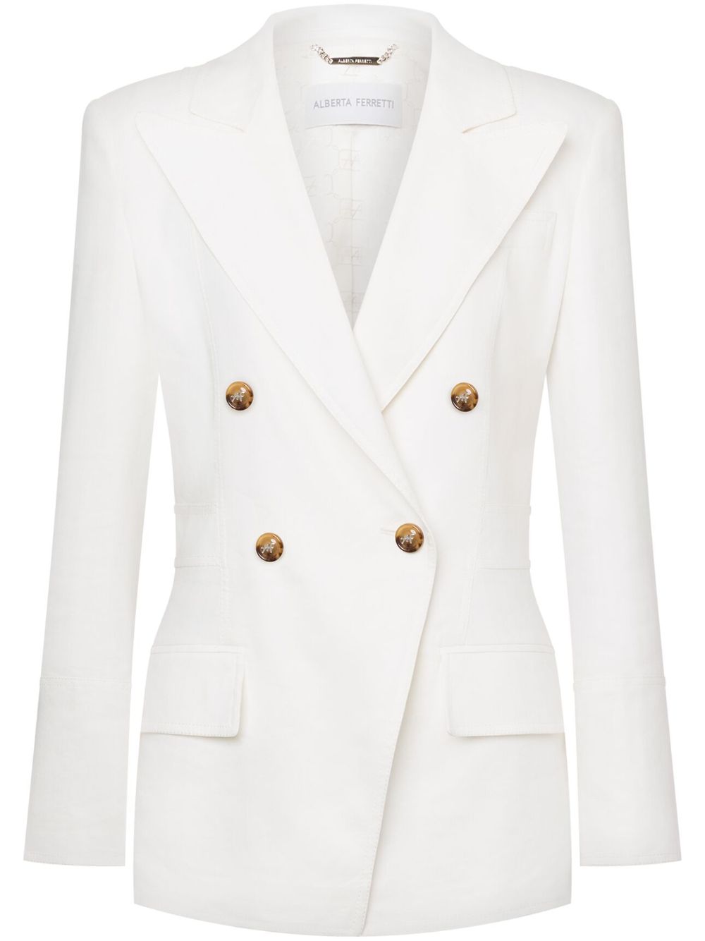 Double-breasted blazer - White