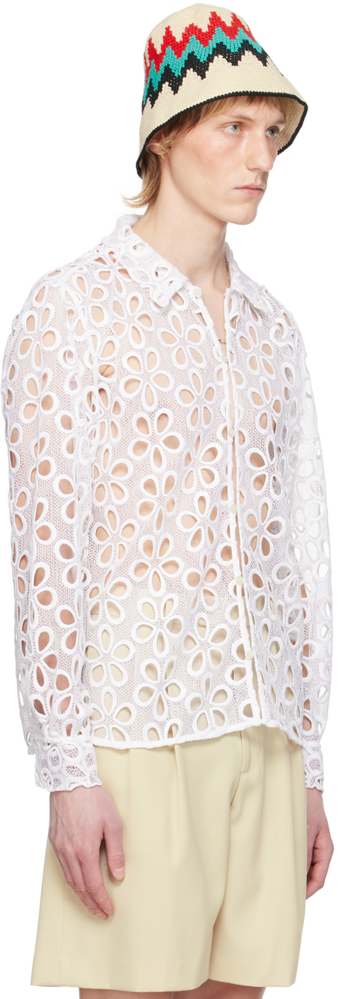 Bode White Primrose Shirt