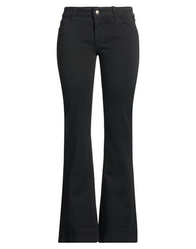 Woman Pants Black Size 2 Cotton, Elastane