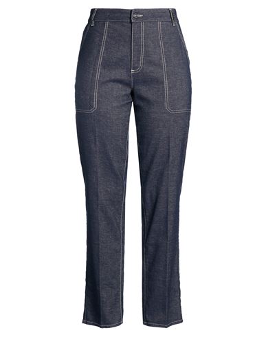 Woman Jeans Blue Size 14 Cotton, Linen, Elastane