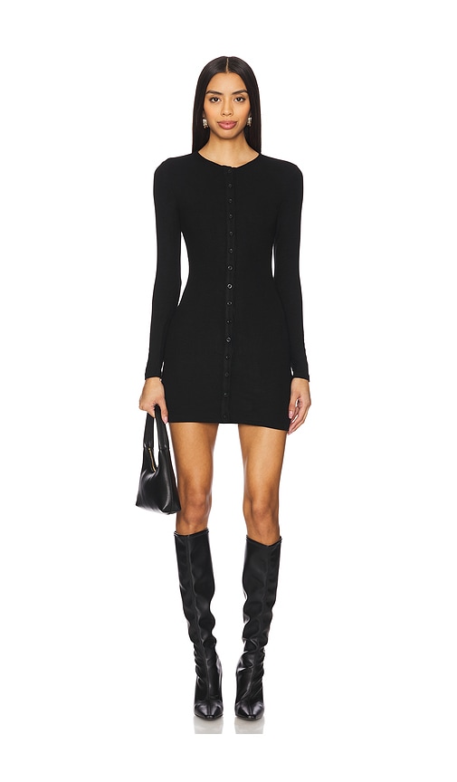 SNDYS Henley Mini Dress in Black. -  XS also in L