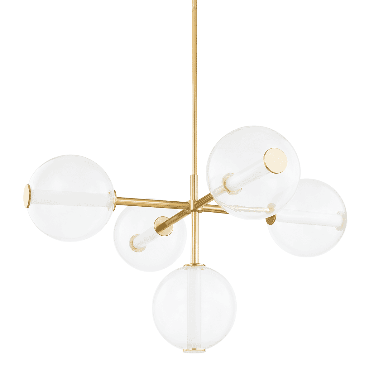 Aged Brass LED Chandelier from the Richford Collection
