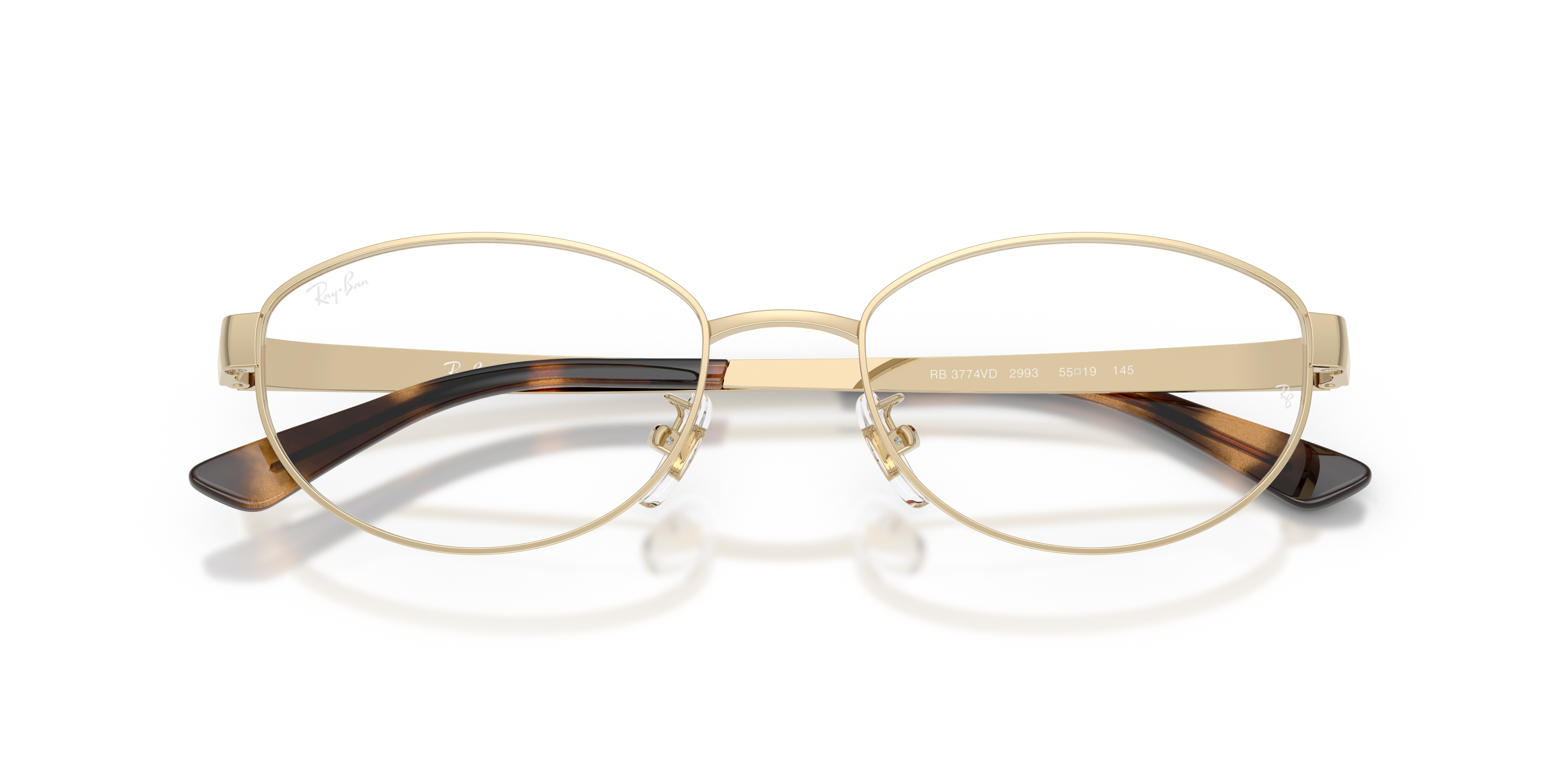 Ray - Ban Unisex Ray - Ban RX3774VD 2993 Optical frames Metal Gold Transparent Round Norma