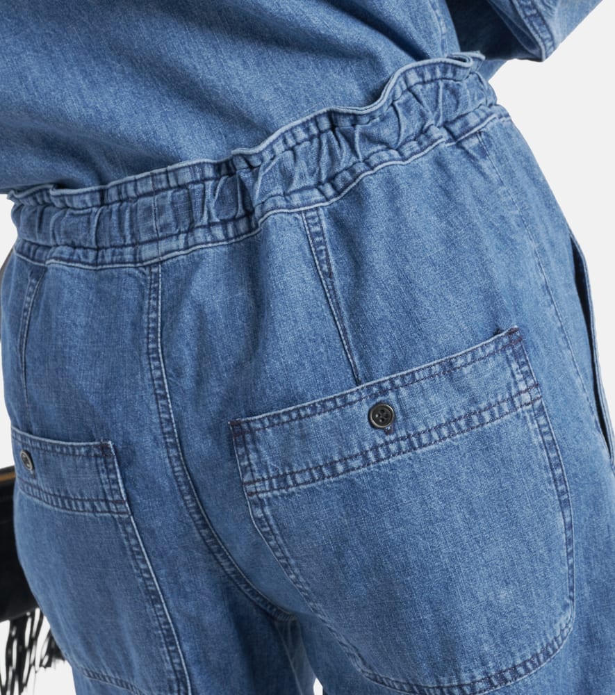 Ivy mid-rise denim cargo pants