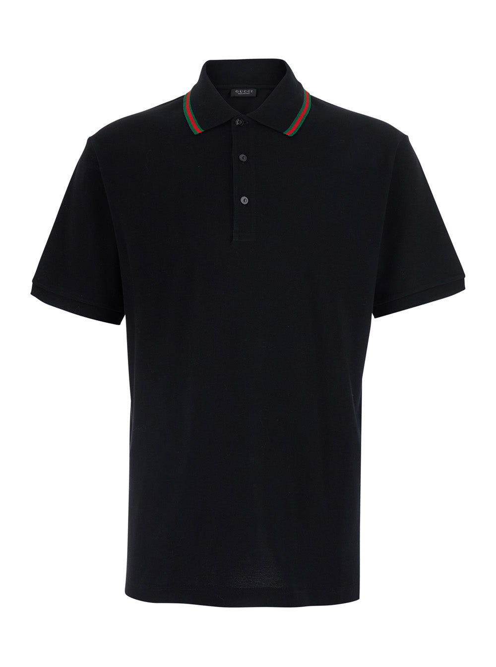 Web Collar Polo Shirt — Black