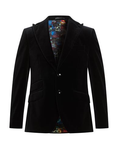 Man Blazer Black Size 38 Cotton