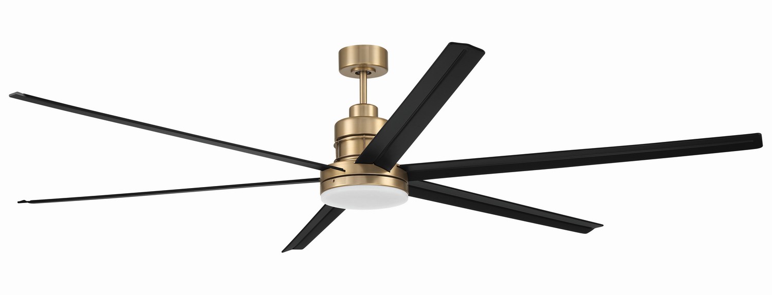 Satin Brass 80" Ceiling Fan from the Mondo 80" Ceiling Fan no Wifi Collection