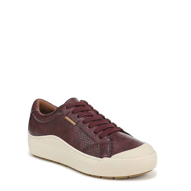 Women's Time Off Sneakers (Dark Red Faux Leather)
