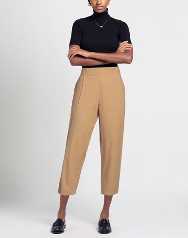 Woman Pants Camel Size 3 Cotton