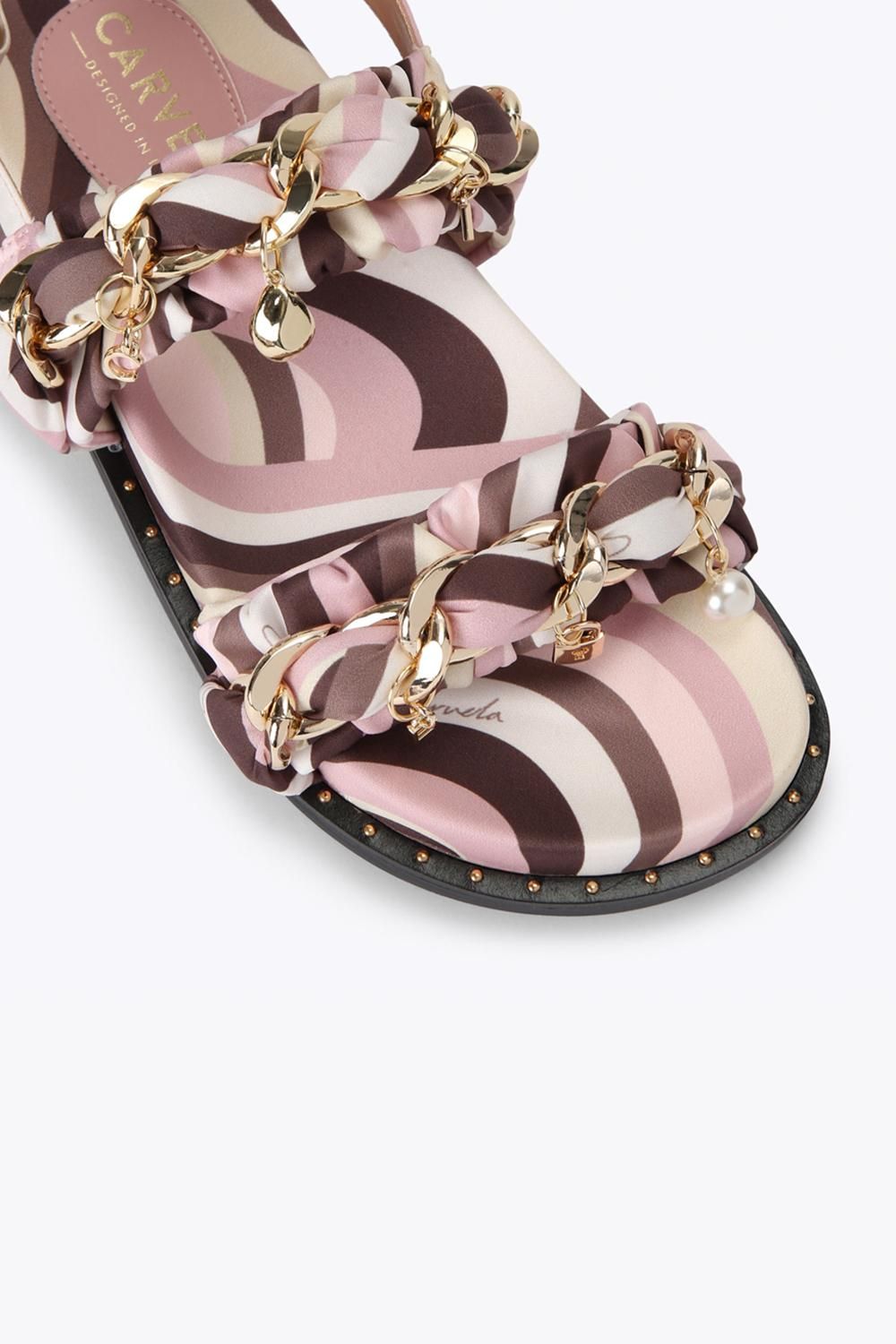 Carvela Women's 'Caramella Footbed' Fabric Sandals in Pink