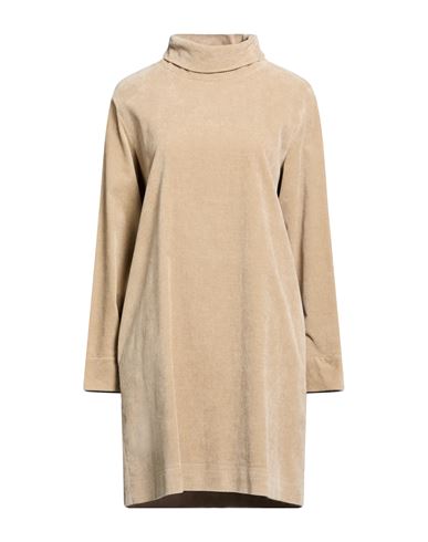 Woman Mini dress Beige Size 6 Cotton, Modal, Elastane