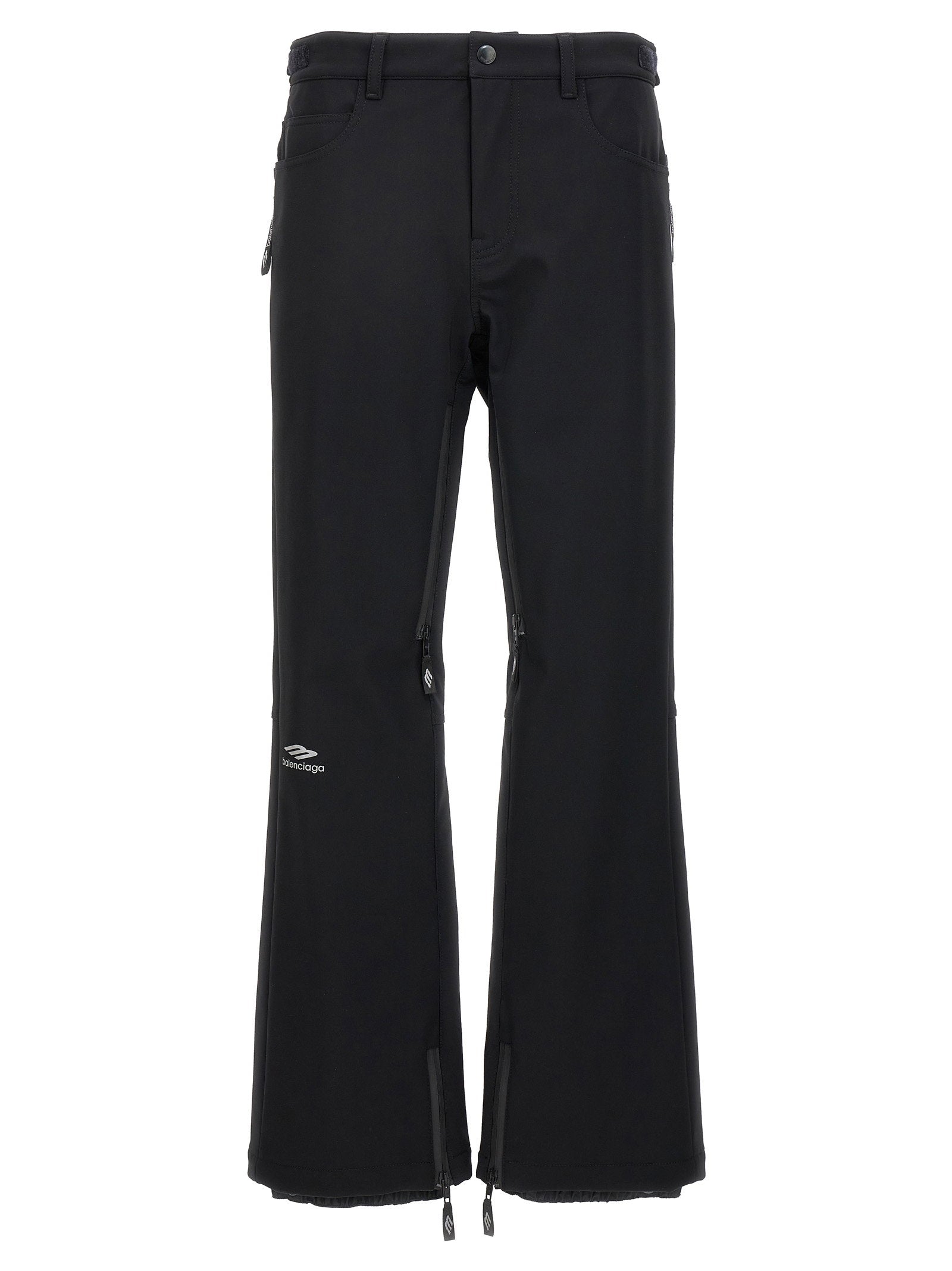 Waterproof Flared Trousers — Black