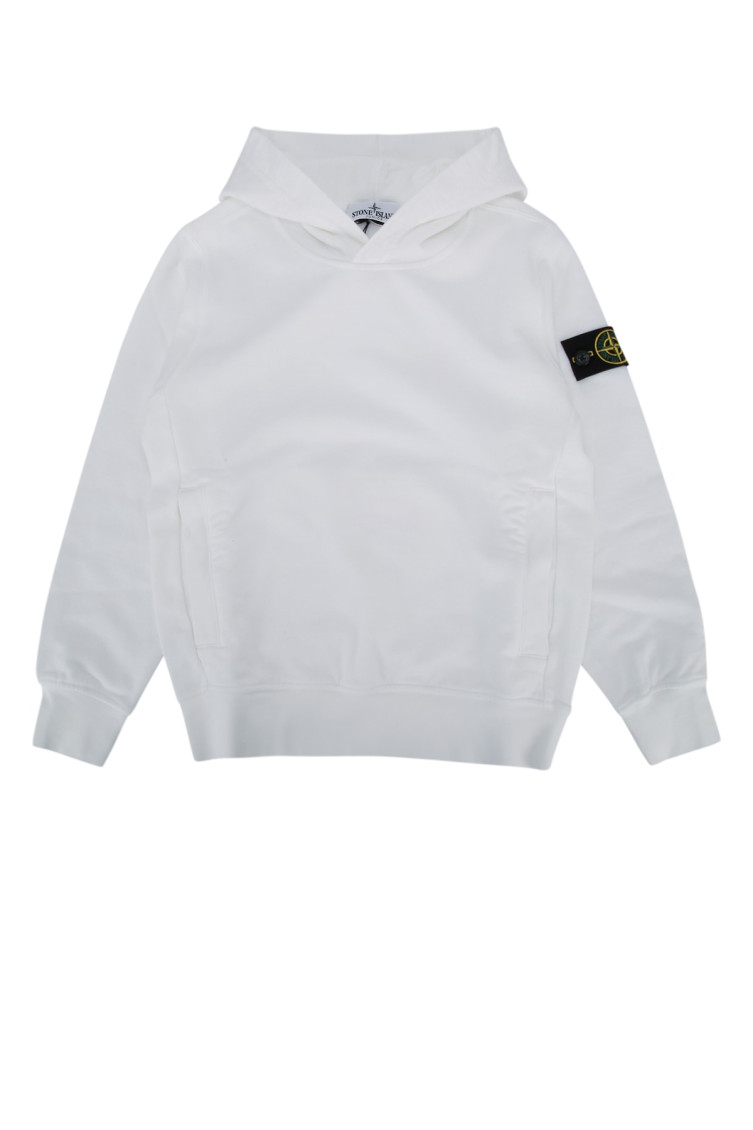 Kids White Logo Hoodie