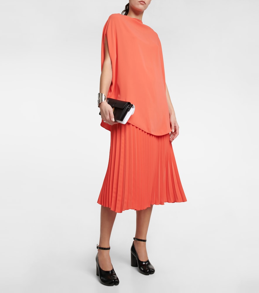 Draped satin top