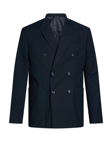 Man Blazer Navy Size 36 Polyester, Viscose, Elastane