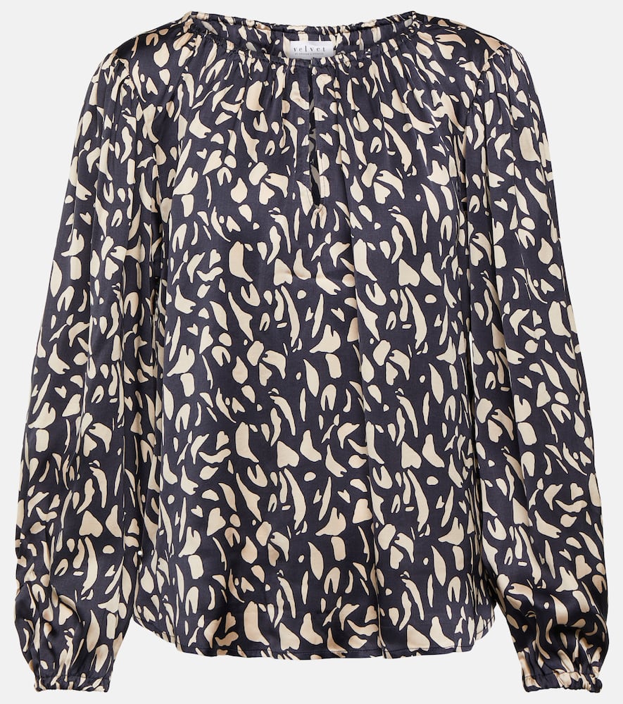Kade printed satin blouse