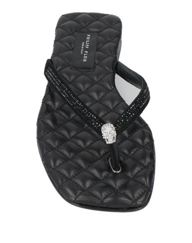 Woman Thong sandal Black Size 10 Leather