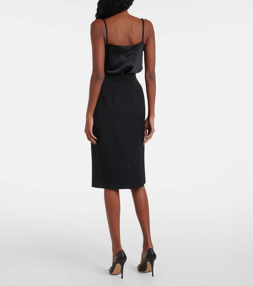 Virgin wool pencil skirt