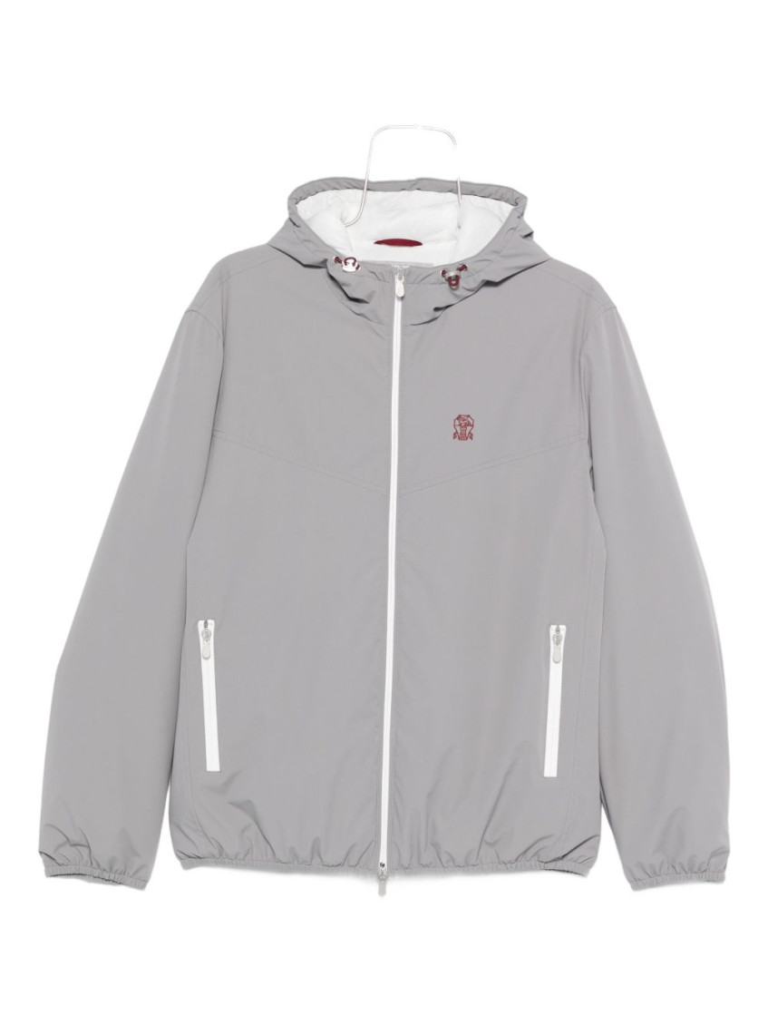 Hooded zip-front jacket - Blue