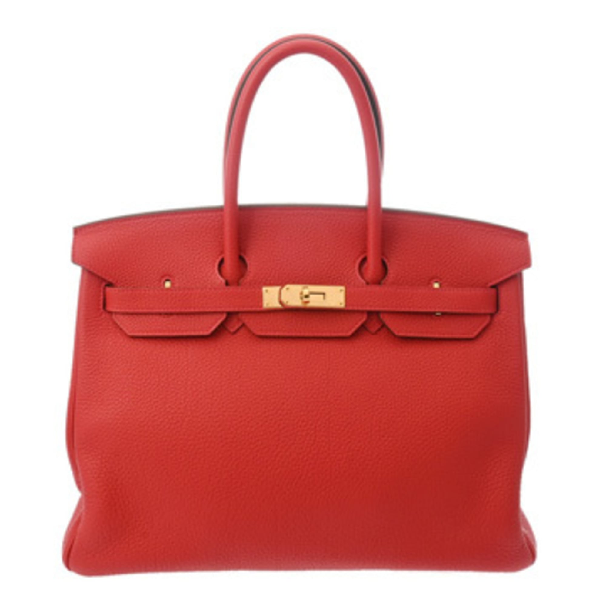 Hermes Gold Togo Leather Handbag Pre-Owned