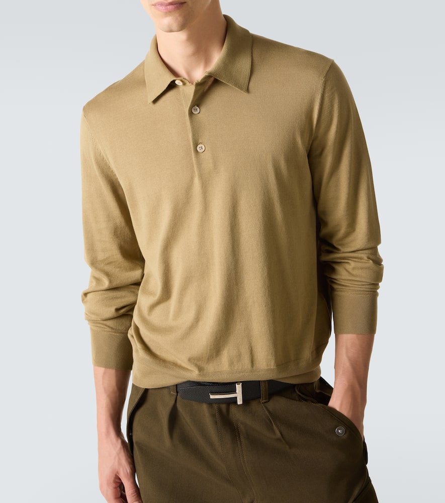 Cotton polo sweater