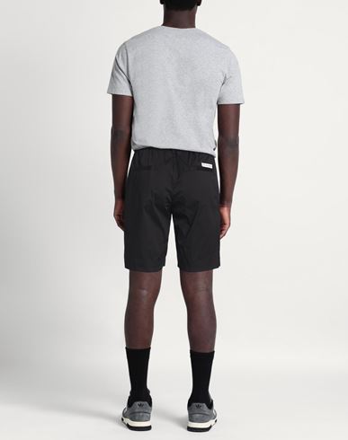 Man Shorts & Bermuda Shorts Black Size L Cotton, Polyester, Elastane