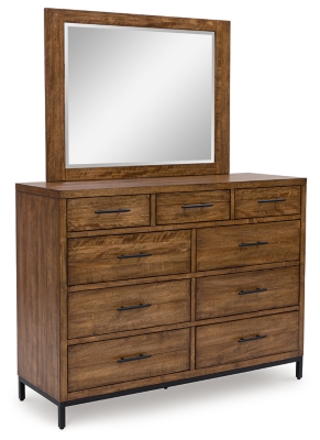 Steenlage 9 Drawer Dresser and Mirror, Brown
