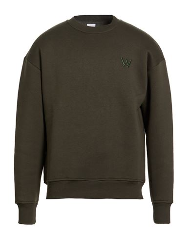 Man Sweatshirt Military green Size S Cotton, Polyester