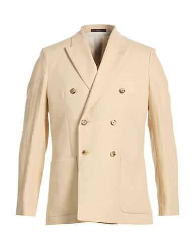 Man Blazer Beige Size 40 Linen