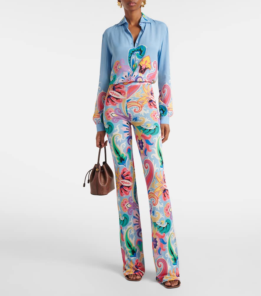 Etro Printed satin shirt