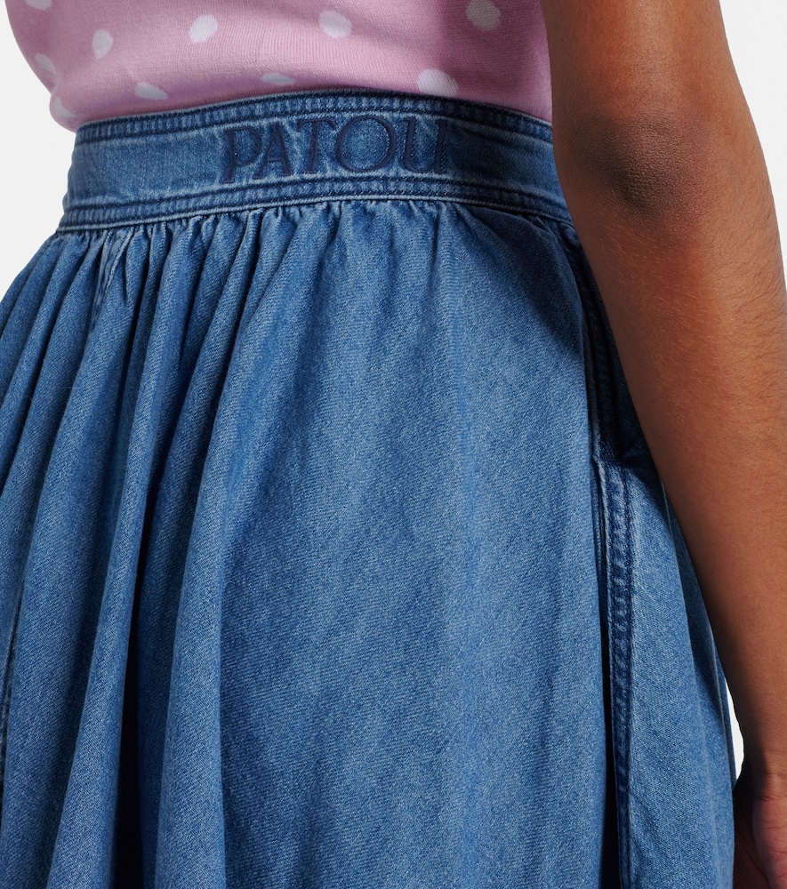 Denim midi skirt