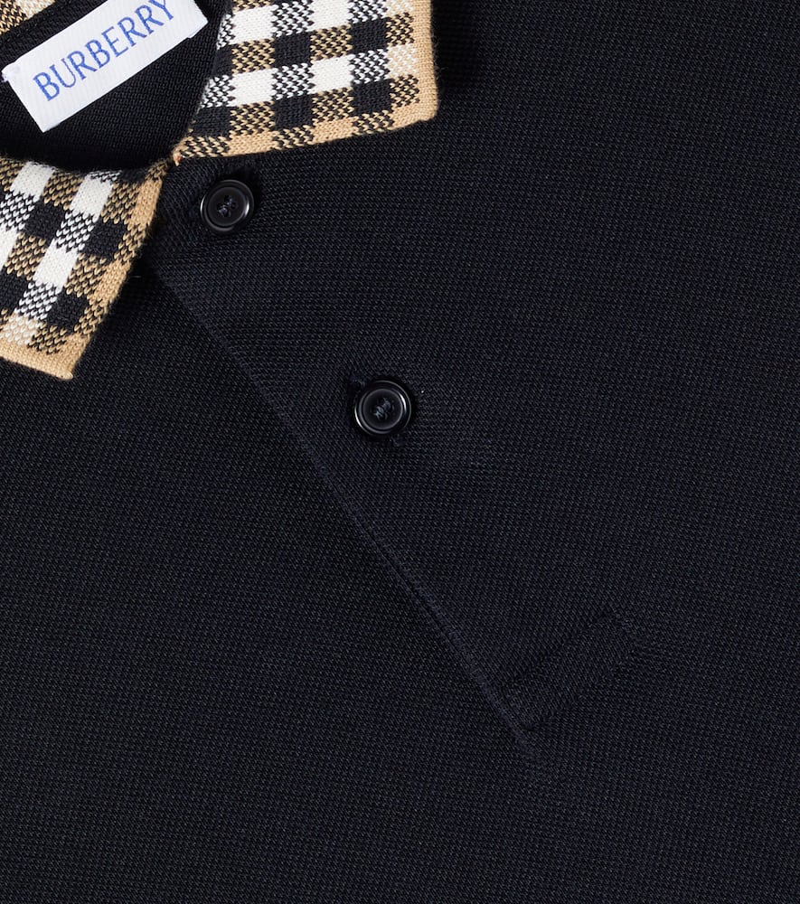 Burberry Kids Burberry Check cotton piqué polo shirt