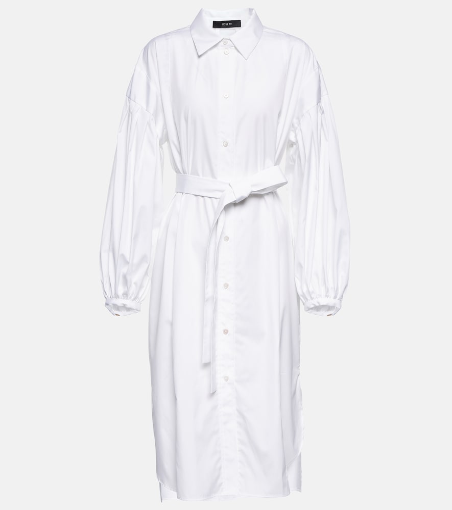 Cotton poplin midi dress
