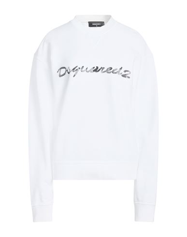 Woman Sweatshirt White Size L Cotton