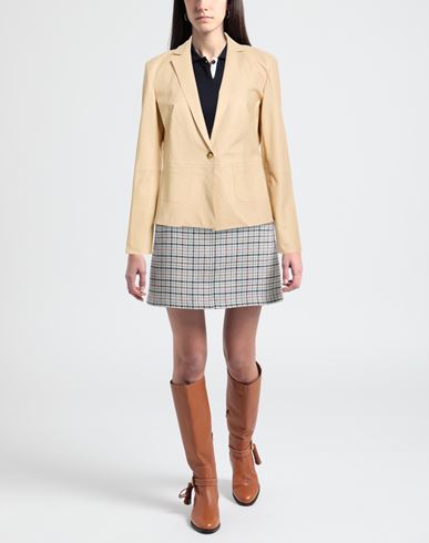 Woman Blazer Sand Size 8 Lambskin