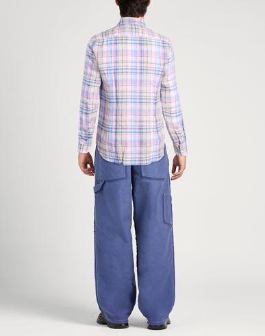 Man Shirt Slate blue Size L Cotton